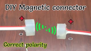 DIY Magnetic power Connector Marking with automatic polarity correctionLMJ YouTube [upl. by Enitsenre]