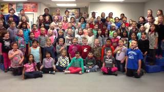 2nd 3rd and 4th Grade school choir sings the Star Spangled Banner [upl. by Nosemaj447]