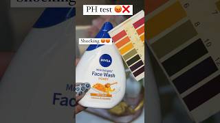 Nivea face wash ph test facewash jaishreeram skin shortsfeed koreanskincare skincare shorts [upl. by Ahsemik]