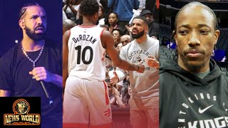 Drake DISSES Demar DeRozan at Raptors game Demar RESPONDS [upl. by Annayram70]