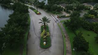 Aerial footage of flooding in Central Park at Lakewood Ranch after Hurricane Debby [upl. by Ajaj556]