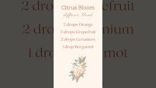 Citrus Bloom Essential Oil Diffuser Blend homefragrance education diffuserblends [upl. by Elletnohs597]