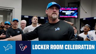 Lions at Texans postgame locker room celebration [upl. by Wieren]