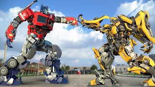 Transformers The Last Knight  Optimus Prime vs Bumblebee  Paramount Pictures HD [upl. by Anigroeg632]