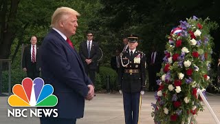 Trump Joins Wreath Laying Ceremony At The Tomb Of The Unknown Soldier For Memorial Day  NBC News [upl. by Tegdirb]