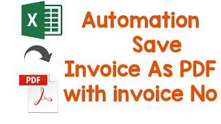 Auto save invoice as PDFVBA button for auto save invoice as PDFexport excel to pdf automatically [upl. by Connolly]