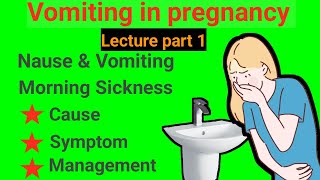 Nausea amp Vomiting  Vomiting In Pregnancy  Morning Sickness During PregnancyCause  Lecture Part 1 [upl. by Janeva]