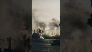 USS Arizona Explosion Colorized Footage  ww2 history colorized [upl. by Gnes]