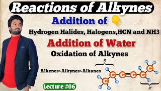 Reactions of Alkynes Class 12 Chemistry  Addition of Water Hydrogen Halides  Oxidation of Alkynes [upl. by Afirahs]