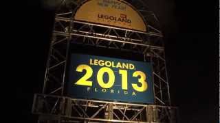 Legoland Florida New Years Eve 2012 brick drop and fireworks [upl. by Guglielma]