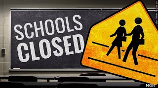 UPDATED LIST School closings delays virtual learning day due to winter weather [upl. by Enialem]