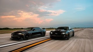 1650 HP Drag Race  Hennessey Z28 Camaro vs Hennessey ZL1 Camaro [upl. by Alah924]