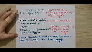 MutasyonModifikasyon Arasındaki Farklar [upl. by Notsirt]