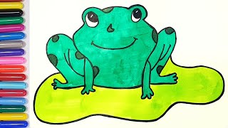 Sevimli Kurbağa Çizimi  Kolay Resimler  How to Draw Frog [upl. by Howenstein]