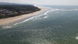 Bayshore Sandspit Waldport Oregon filmed with DJI Air 2s [upl. by Ahsaele]