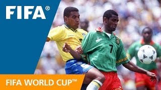 Cameroon 03 Brazil  1994 World Cup  Match Highlights [upl. by Diena763]