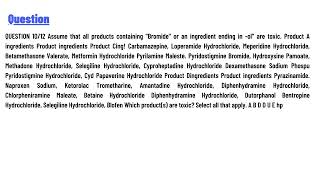 Assume that all products containing quotBromidequot or an ingredient ending in olquot are toxic [upl. by Anurb]