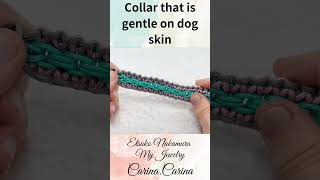 パラコードでマクラメ編み139 皮膚に優しい犬首輪 shorts ハンドメイド dogcollar 犬首輪 [upl. by Hayyim]