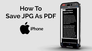 How to Convert Image JPG to PDF on iPhone in Seconds [upl. by Asilenna495]