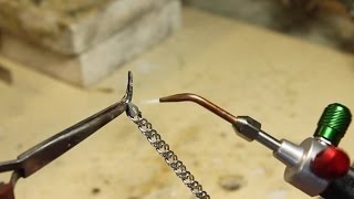 How To Adjust amp Repair A Silver Bracelet Silver Soldering Techniques [upl. by Einneg]