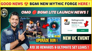 GOOD NEWS 😍 Next Mythic Forge Bgmi  Bgmi Lite Kab Aayega  Next Ultimate Outfit Bgmi  UC Event [upl. by Arhna]