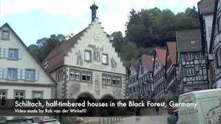 Schiltach village with halftimbered houses Black Forest Germany [upl. by Alyahs]