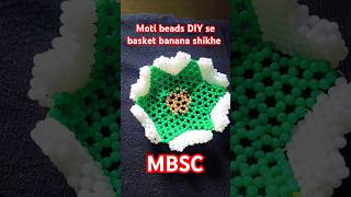 Moti beads DIY se basket banana shikhe [upl. by Gnim]