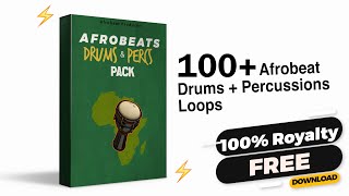 FREE DOWNLOAD 100 Afrobeats Drum amp Percussion Loops Drum Kit 100 ROYALTY FREE afrobeatproducers [upl. by Malti]