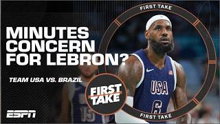 Should LeBron James’ MINUTES with Team USA be a concern  First Take [upl. by Cathey]