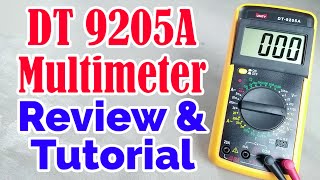 DT9205A Digital Multimeter Review amp Full Tutorial for beginners ⚡ How to Use Multimeter ✅  Som Tips [upl. by Bobseine]