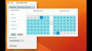 JavaFX DateRangePicker [upl. by Costanzia]