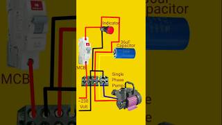 Simple connection of starter for single phase motor [upl. by Pussej]