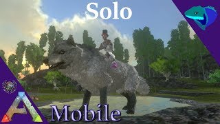 STARTER WOLF IS TERRIBLE BRAVING THE SNOW BIOME Solo ARK Mobile S1E9 [upl. by Janek]