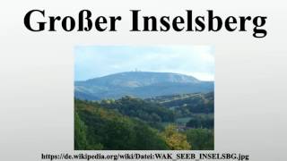 Großer Inselsberg [upl. by Nurse]