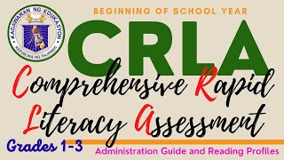 What is CRLA Comprehensive Rapid Literacy Assessment for Grades 13 [upl. by Yrolam]