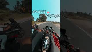 Support me friend  apache vs Gixxer racing highlights automobile hindi travel love [upl. by Saticilef]