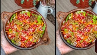 سلاطة الرمان الصحية💪💥‼️👌food breakfast اكسبلور cooking recipe وصفات دايت [upl. by Nylinnej]