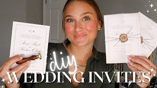 DIY WEDDING INVITATIONS FOR CHEAP elegant invites on a budget [upl. by Reggy]