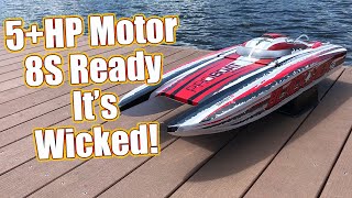 Big Fast RC Boat Pro Boat Blackjack 42quot 8S Brushless Catamaran RTR  RC Driver [upl. by Gausman]