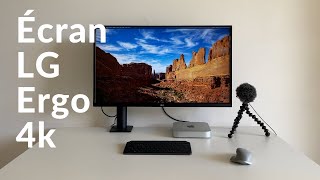 Review Écran LG 4K Ergo UltraFine  Ergonomie Minimalisme Performance [upl. by Oinotnas]