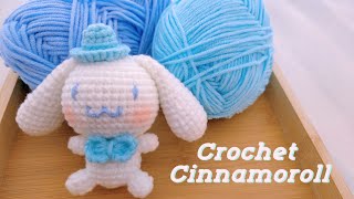 🐶Crochet Cinnamoroll Tutorial Part 2crochet amigurumi [upl. by Eerrahs]