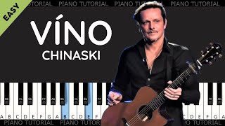 Chinaski  Víno  My máme rádi víno piano tutorial  klavír  akordy  noty  české písničky [upl. by Graehme611]