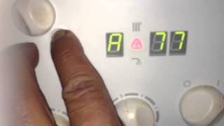 Ariston Boiler lockout displaying A 77  Gas boiler London Ariston Boiler service London [upl. by Nordna]