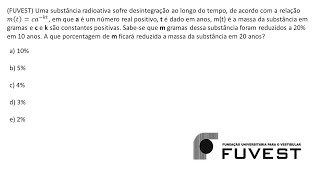 MATEMÁTICA  FUVEST Exercício Resolvido 025 [upl. by Nigen373]