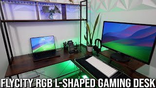 FlyCity LShaped RGB Gaming Desk [upl. by Haeel]