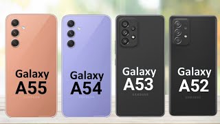 Samsung Galaxy A55 5G Vs Samsung Galaxy A54 5G Vs Samsung Galaxy A53 5G Vs Samsung Galaxy A52 5G [upl. by Minnie]