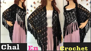 Chal Tejido en Crochet Paso a Paso [upl. by Meekahs]