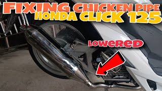 Honda Click 125i Stance Concept  Fixing Chicken Pipe with ReElbow [upl. by Anirual]