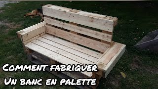 Comment faire un banc en palette [upl. by Eeuqram]