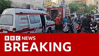 Walkietalkies explode in Lebanon day after pager blasts  reports  BBC News [upl. by Elle846]